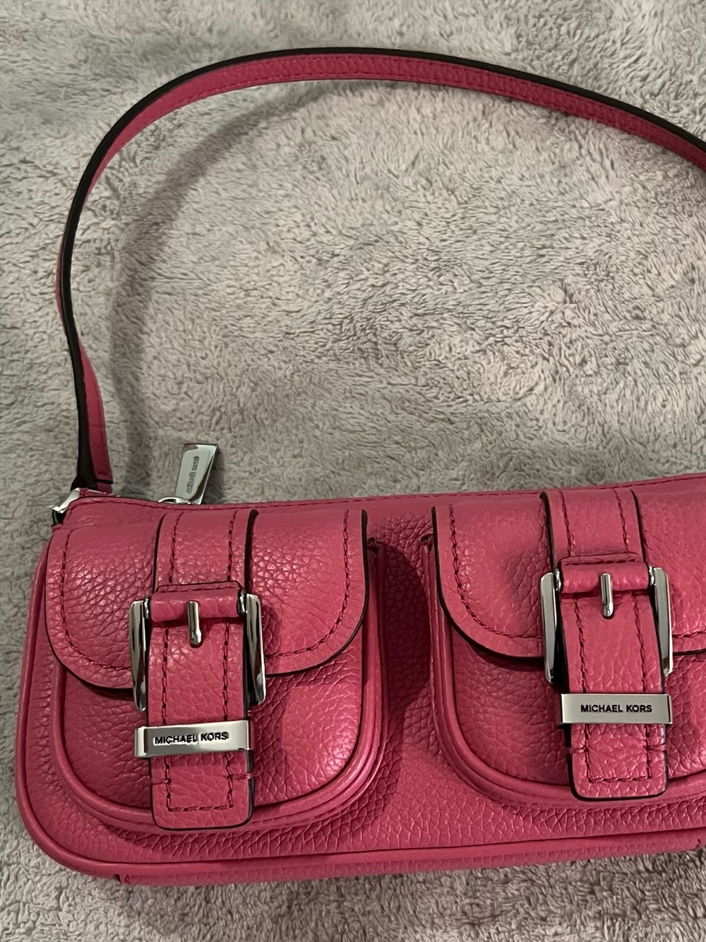 Michael Kors Zoe Pebbled Leather Pochette